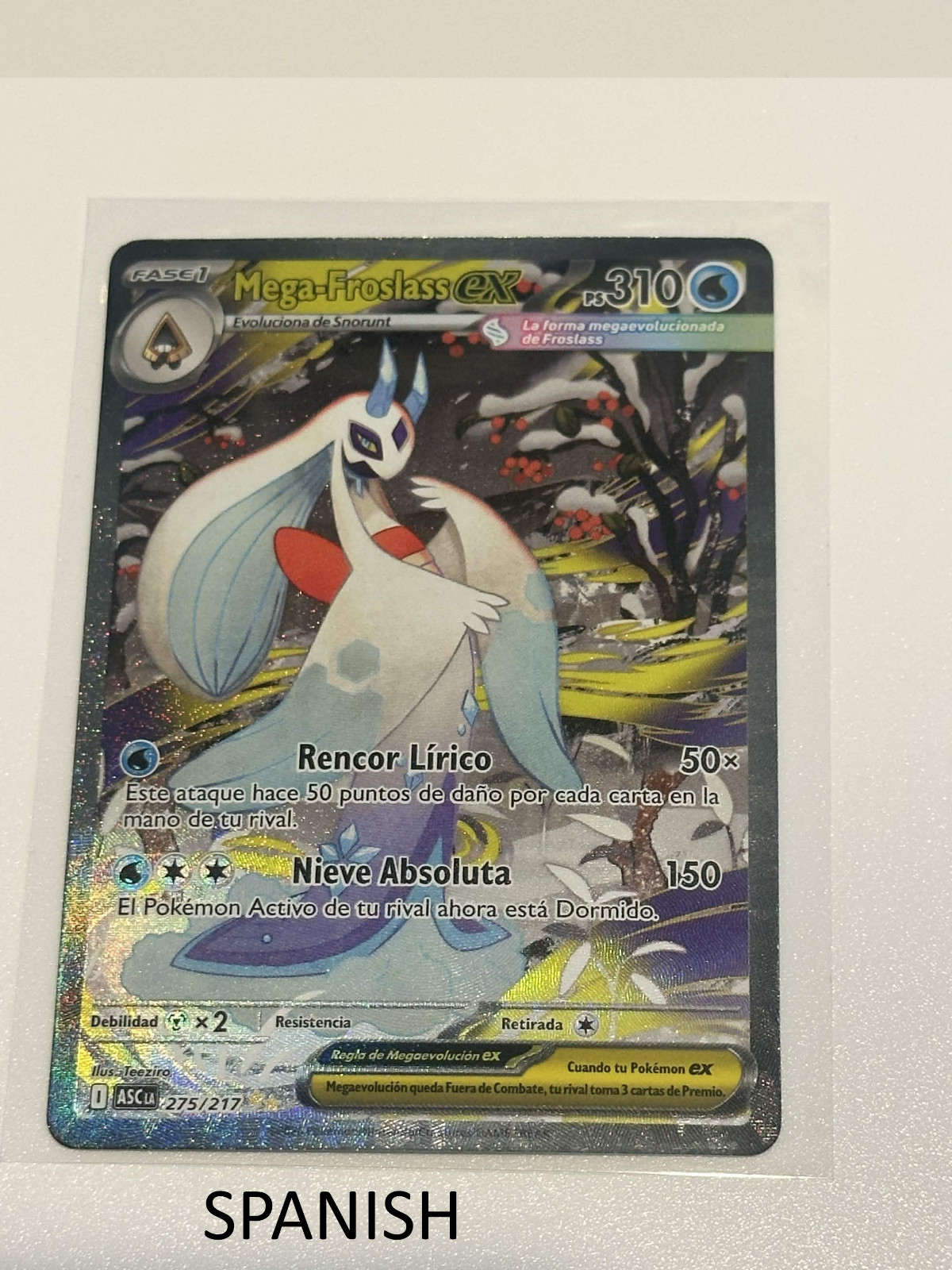 Mega Froslass ex 275/217 Ascended Heroes SPANISH CARD NEAR MINT