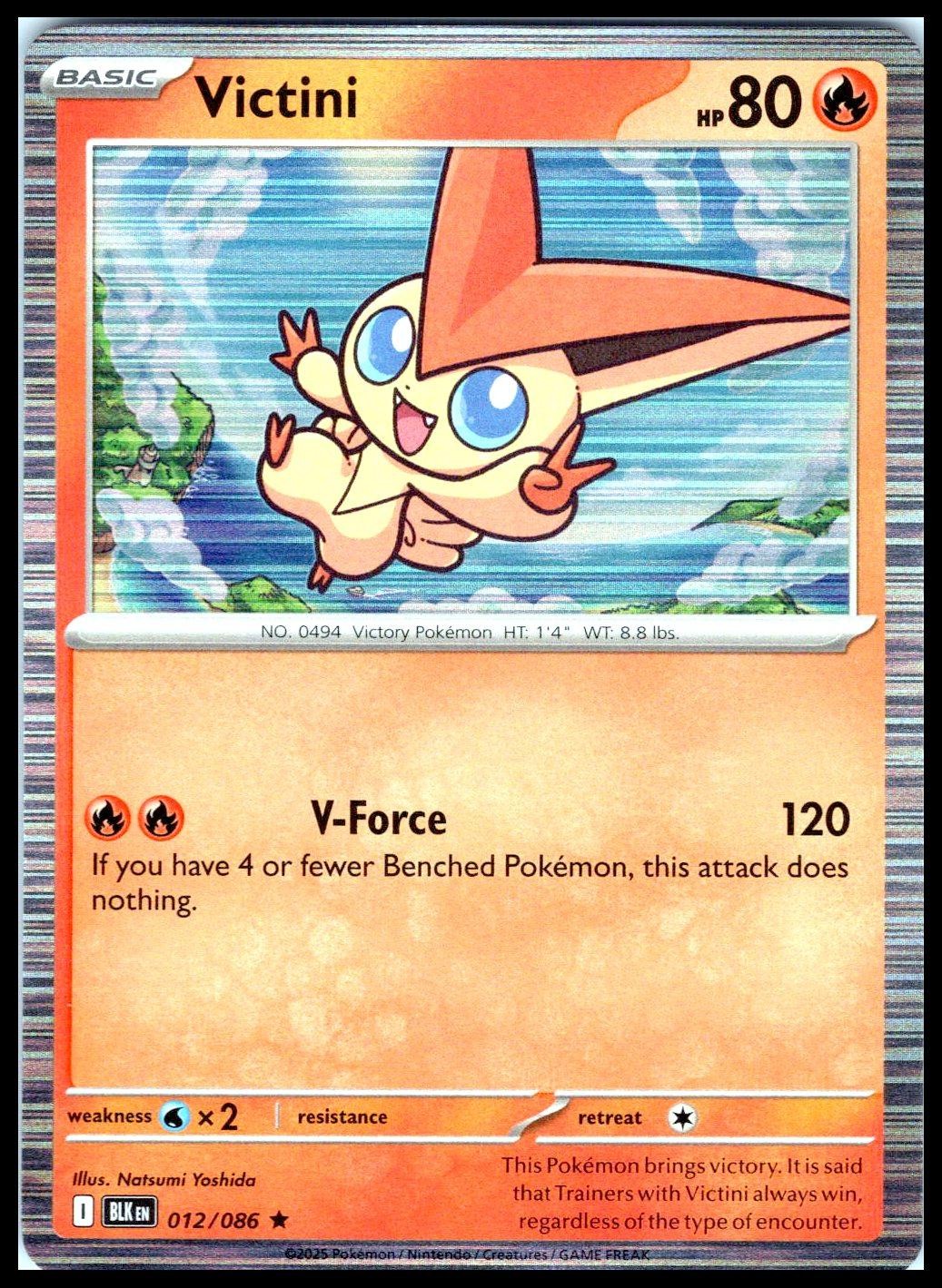 VICTINI – Natsumi Yoshida – Pokemon 012/086 BLK Black Bolt – Holo NM/M