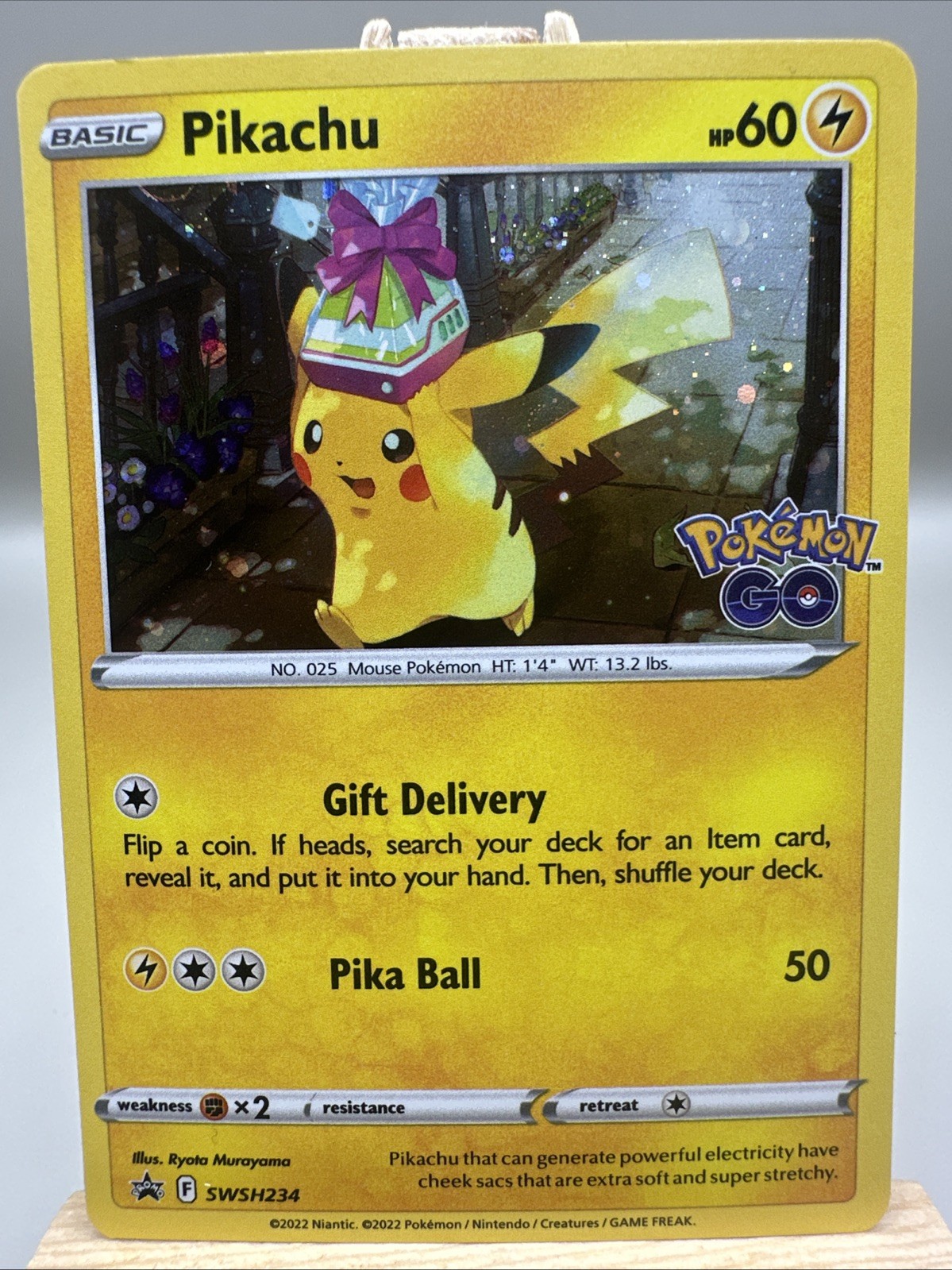 Pokemon Go Pikachu SWSH234 SWSH: Sword & Shield Promo Cards (NM)