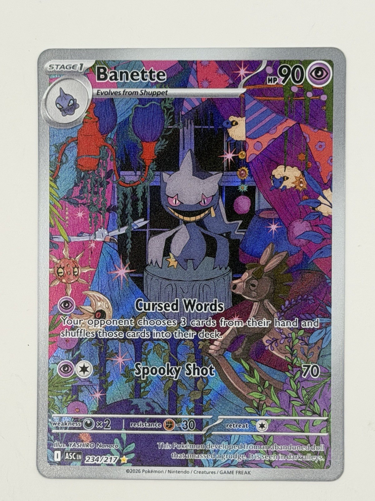 Banette 234/217 Illustration Rare Ascended Heroes Pokemon TCG IR NM Card