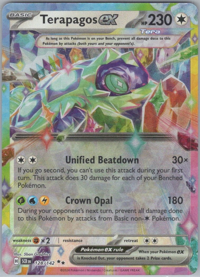 Terapagos ex – 128/142 #128/142 (Holo) (NM) SV07: Stellar Crown SCR Pokemon