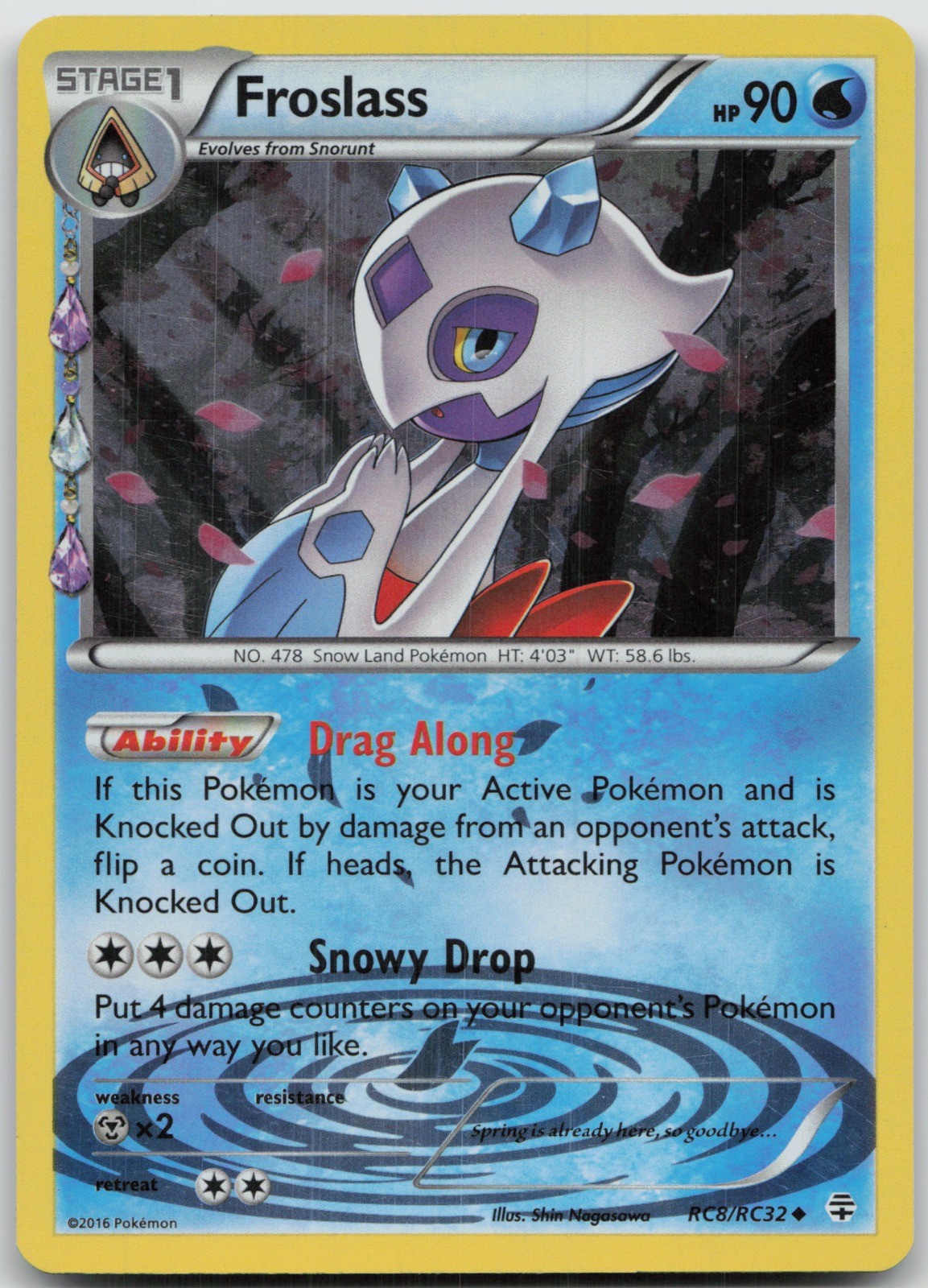 Froslass Uncommon Holo Generations: Radiant Collection RC8/RC32 NM Shin Nagasawa
