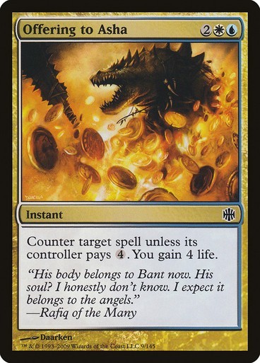 Offering to Asha NM/M Alara Reborn Multicolor Instant Mtg Magic English Regular