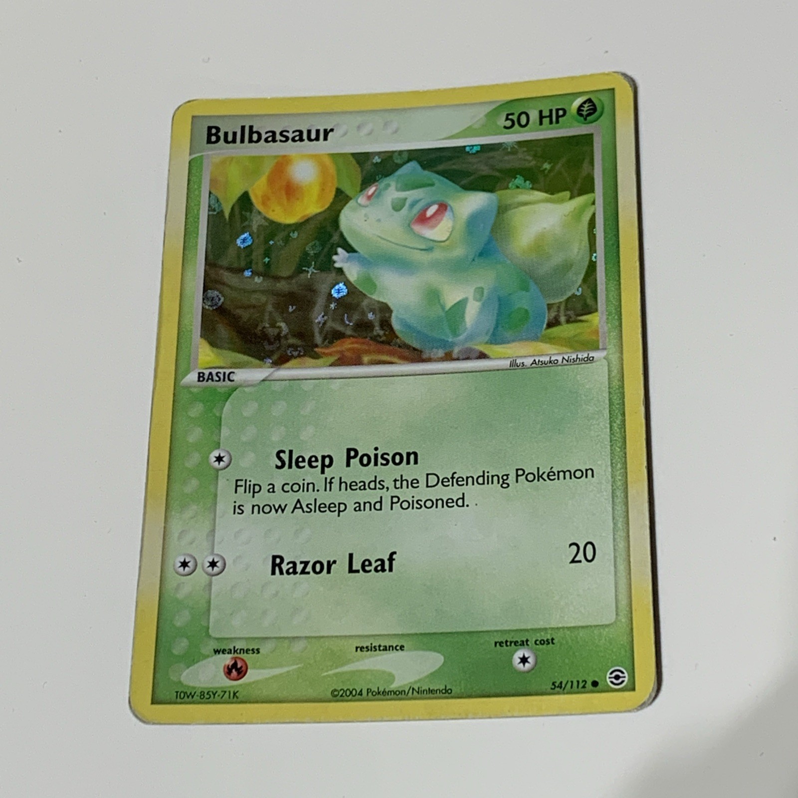 Pokemon TCG Bulbasaur 54/112, EX Fire Red & Leaf Green Set, Reverse Holo