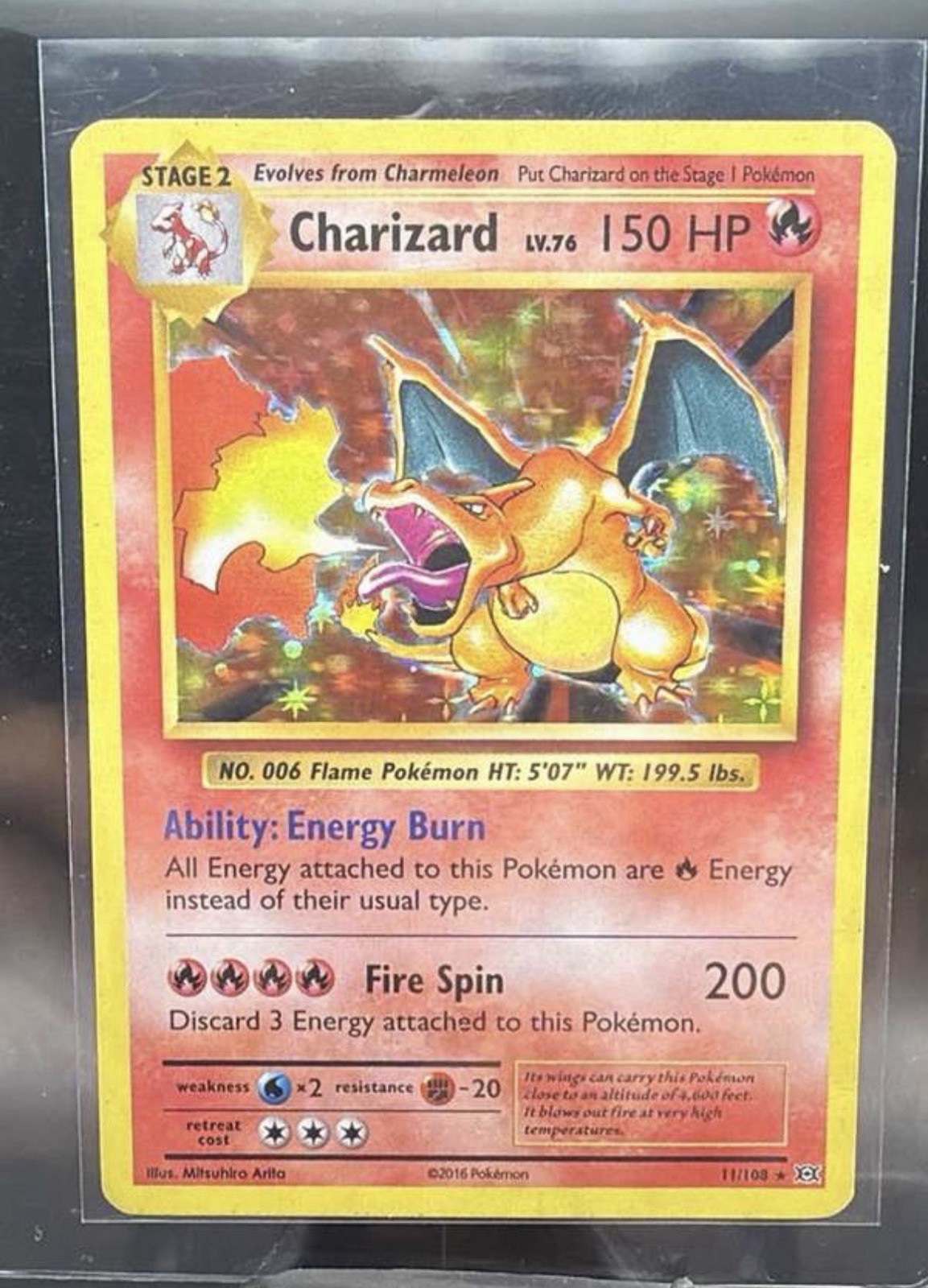 Pokémon TCG XY Evolutions Charizard 11/108 Holo Rare