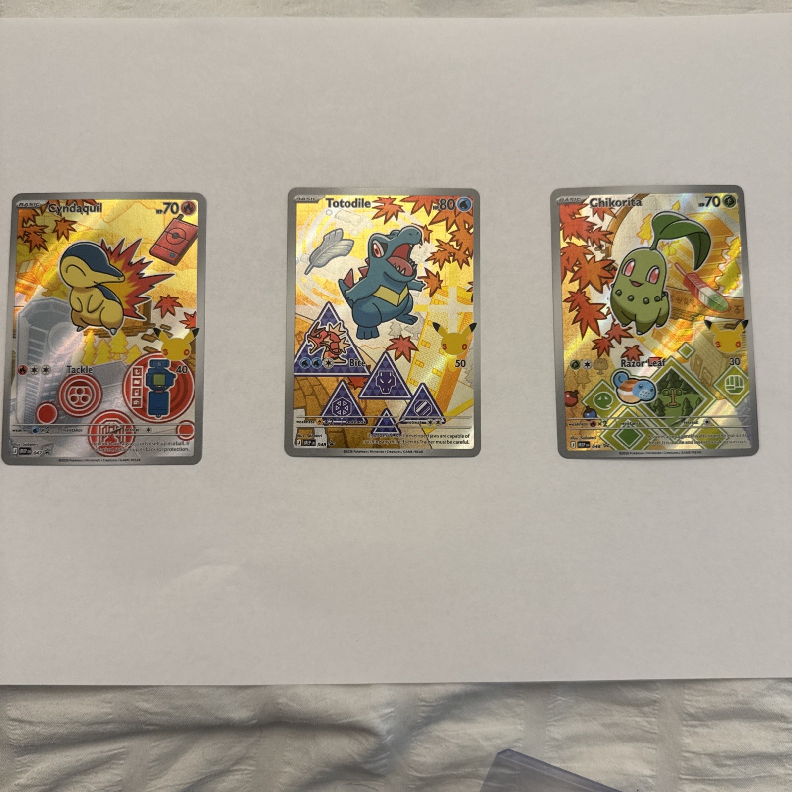 Pokémon First Partner Series 2 – Johto Starter Set Chikorita Cyndaquil Totodile