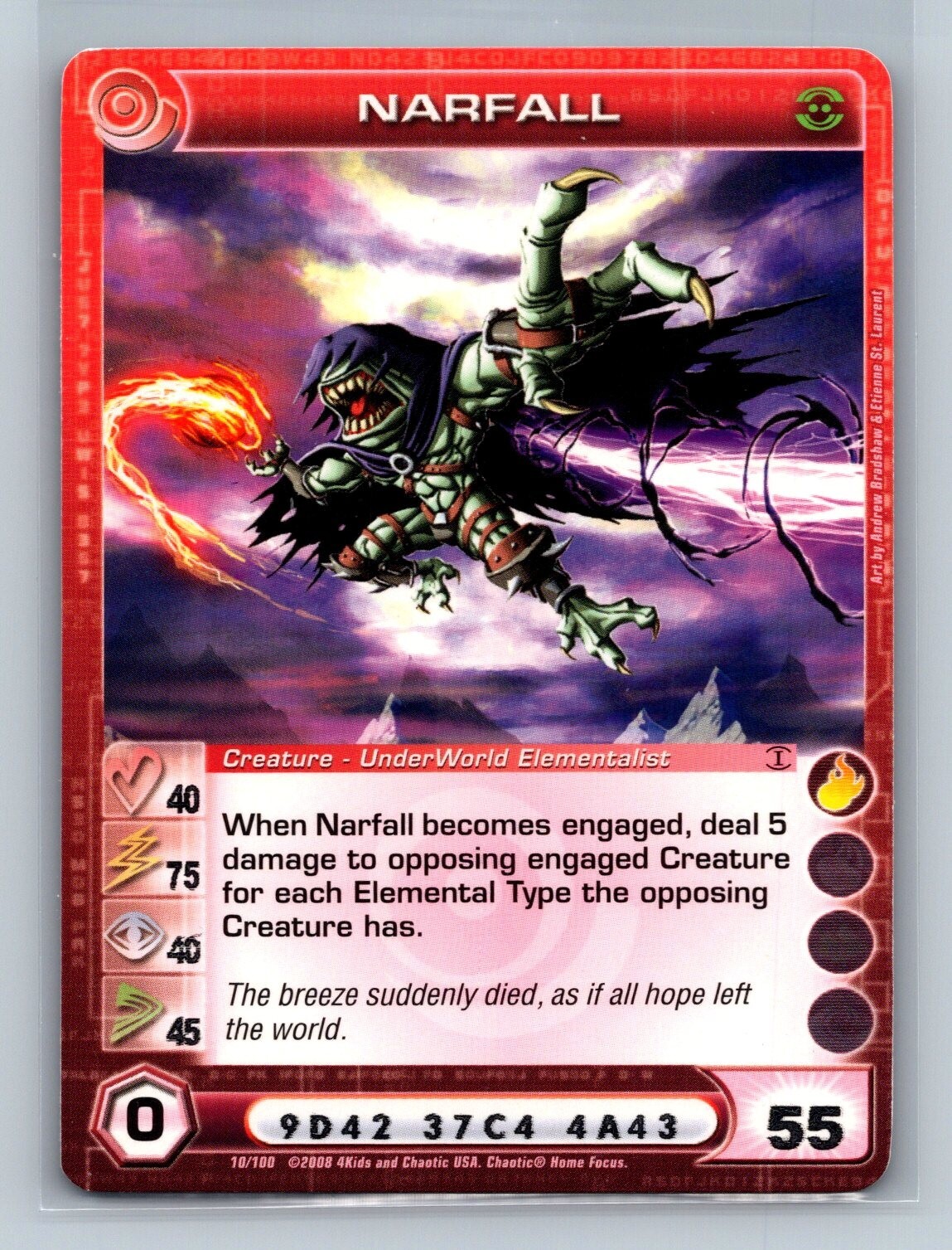 Chaotic TCG – Narfall 10/100 – 1 RANDOM MAX STATS – Zenith of the Hive