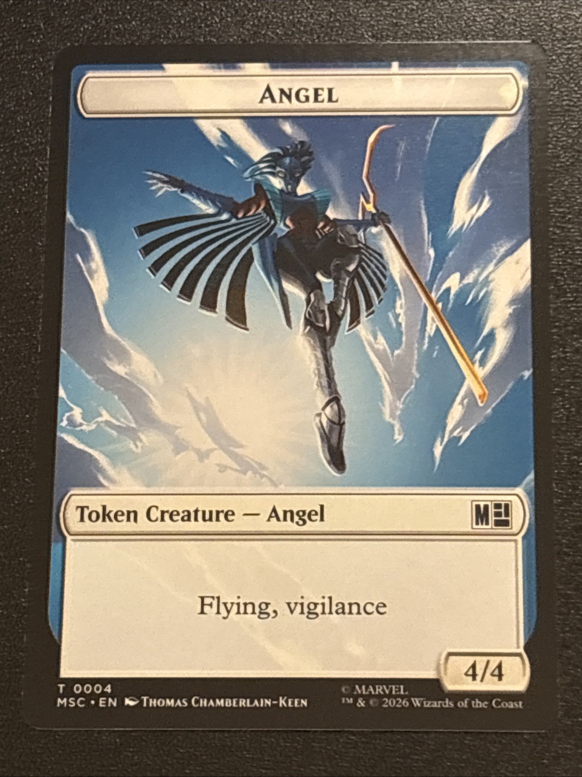 MTG Commander: Marvel Super Heroes Angel/Vibranium Double-Sided Token 0004/0015