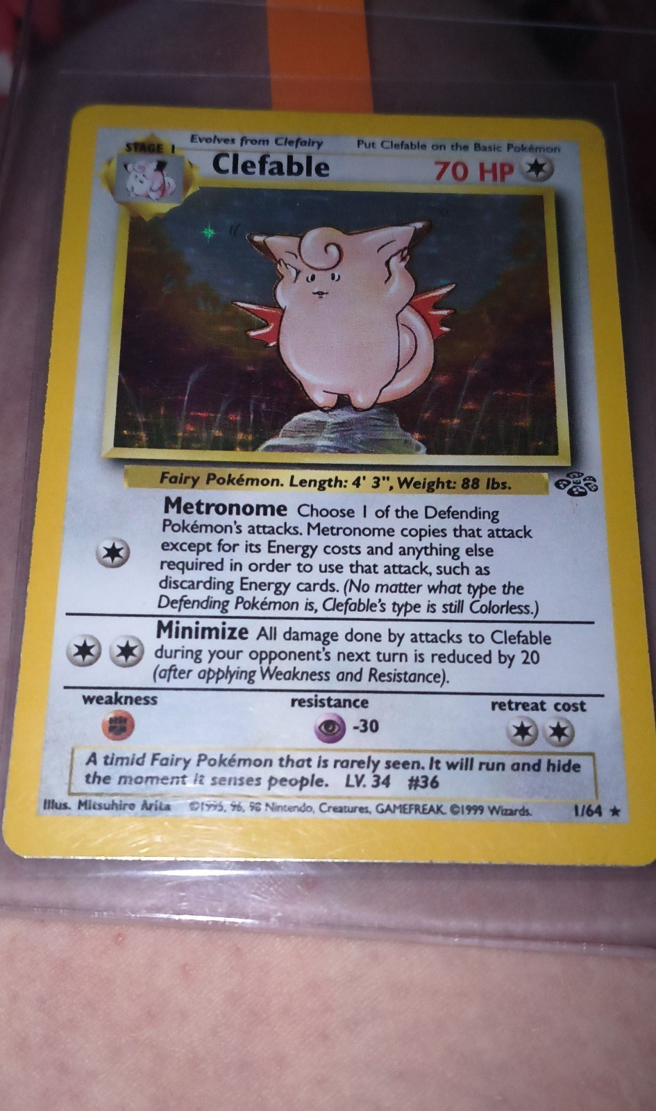 1999 Clefable 01/64 Jungle Holo rare 1st edition