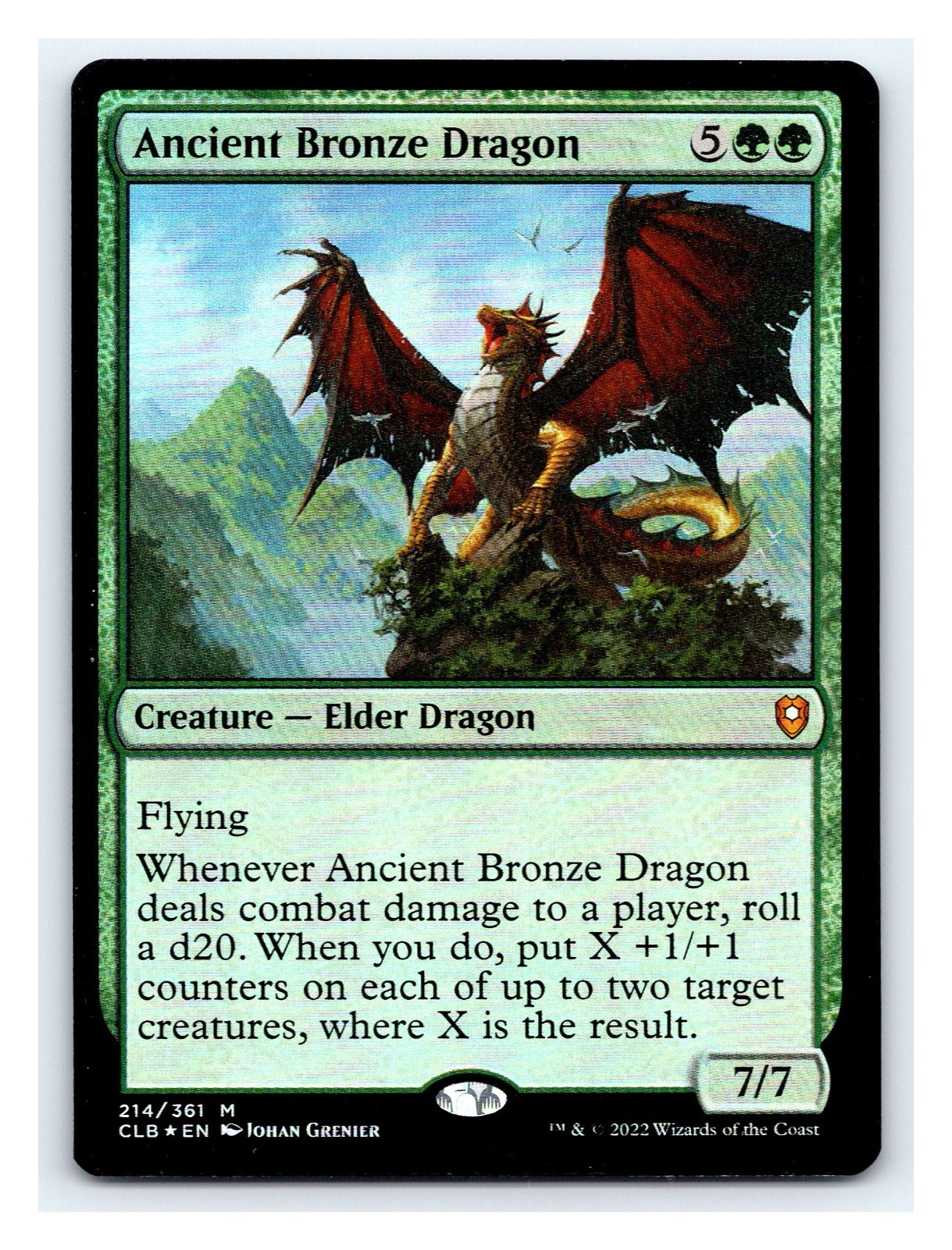 Ancient Bronze Dragon, Foil, Commander Legends Baldur’s Gate, Magic MTG NM