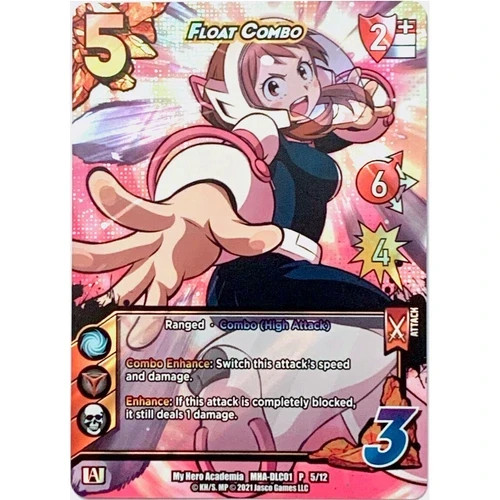 Ochaco Uraraka My Hero Academia Card Game (2021) MHA-DLC01 P 5/12 Float Combo
