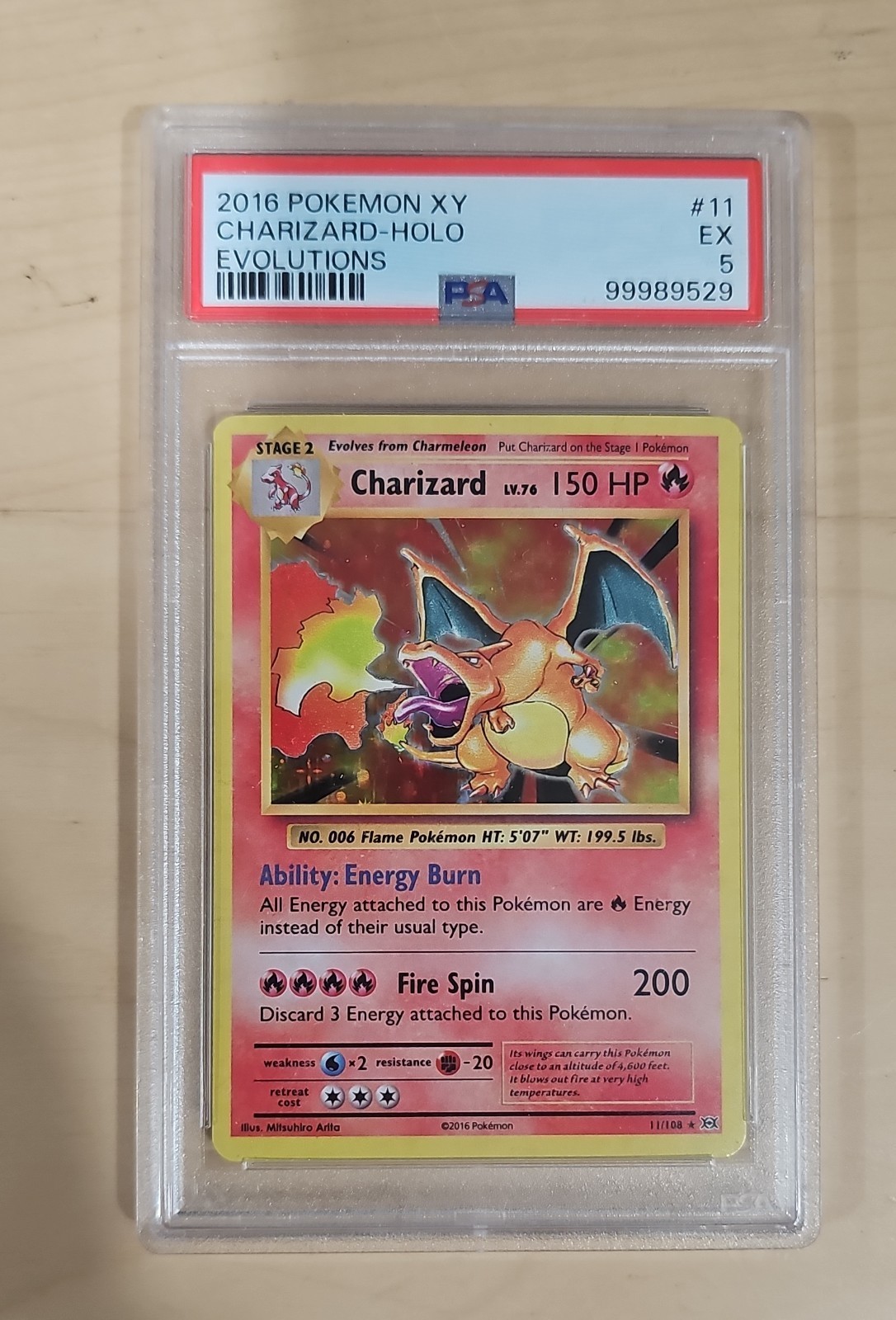 Charizard 11/108 Evolutions Holo