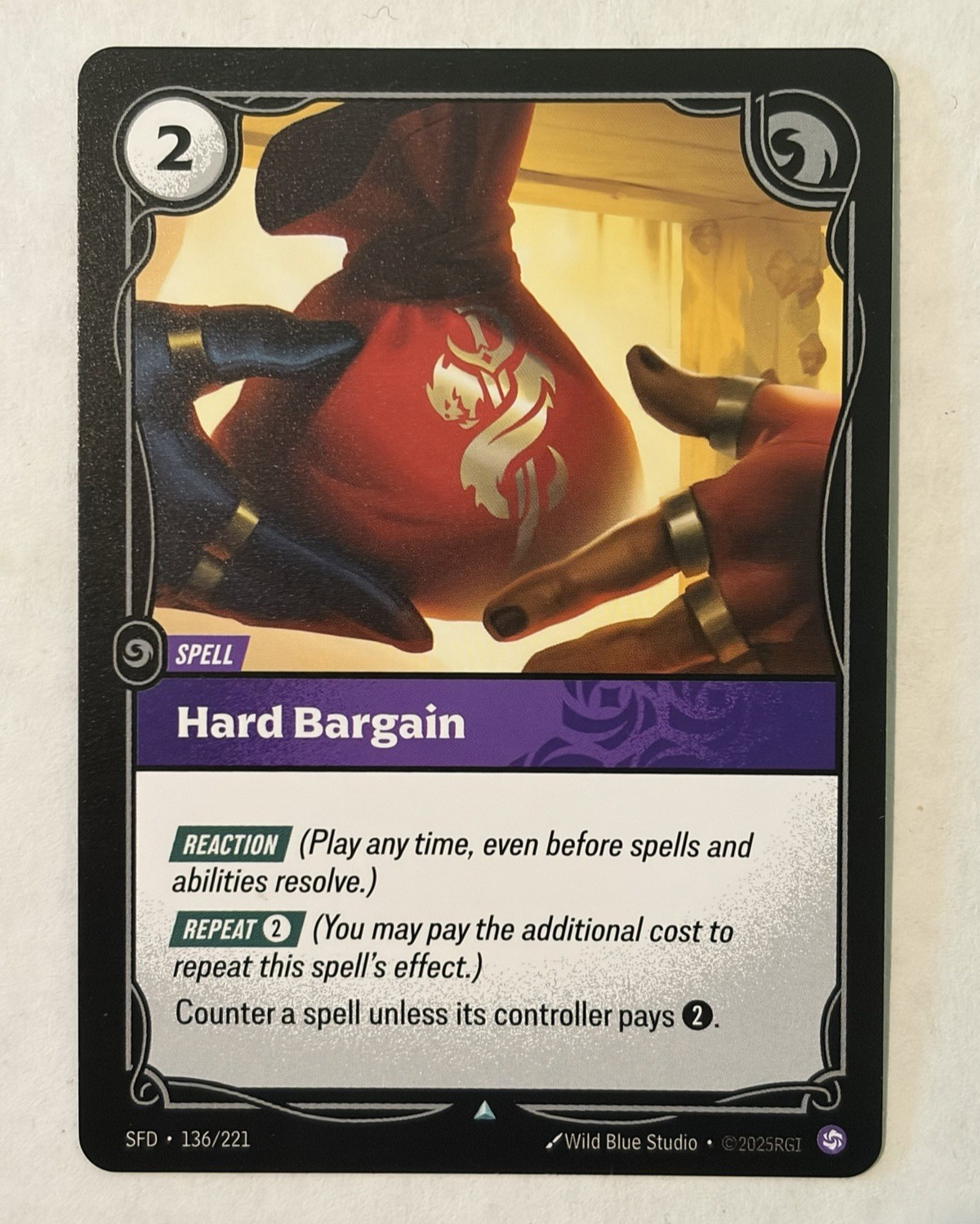 Hard Bargain 136/221 Spiritforged (SFD) Riftbound Uncommon Spell