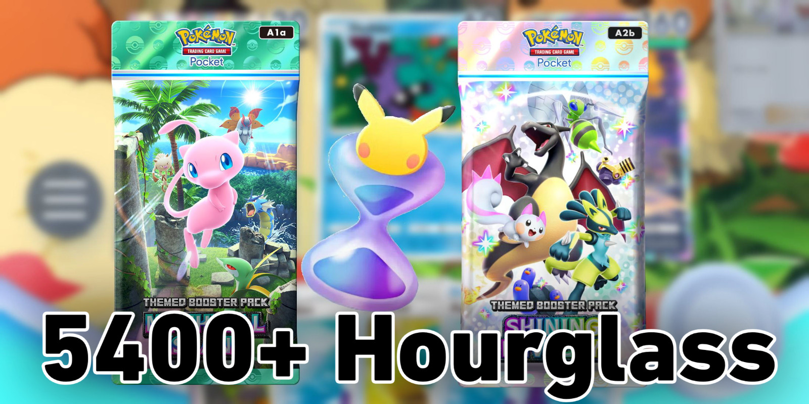 (BUY 3 GET 1 FREE) “5400+ Hour Glass” Pokemon TCG Pocket Trading Card Game
