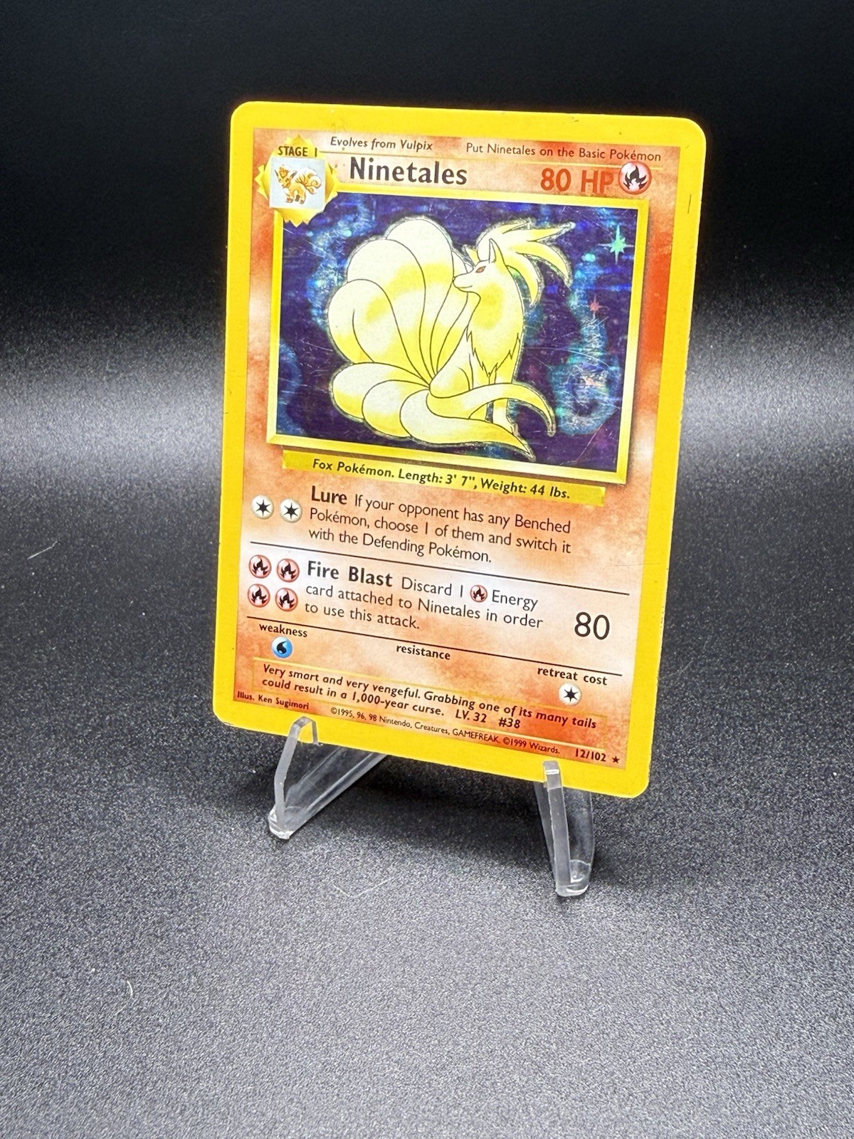 Pokemon Ninetales 012/102 Base Set Holo