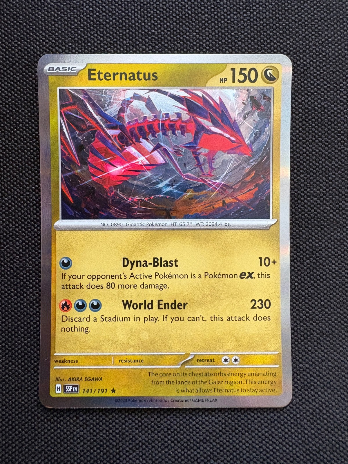 Eternatus 141/191 Rare Surging Sparks Pokemon Holo Near Mint