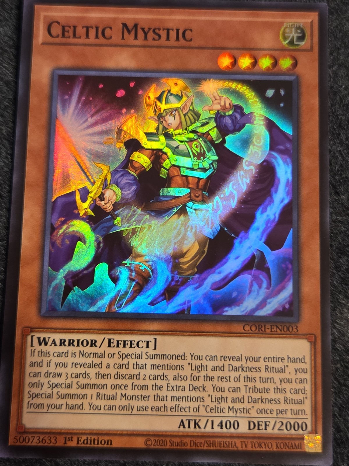 Celtic Mystic CORI-EN003 – Super Rare 1st Edition – In Hand