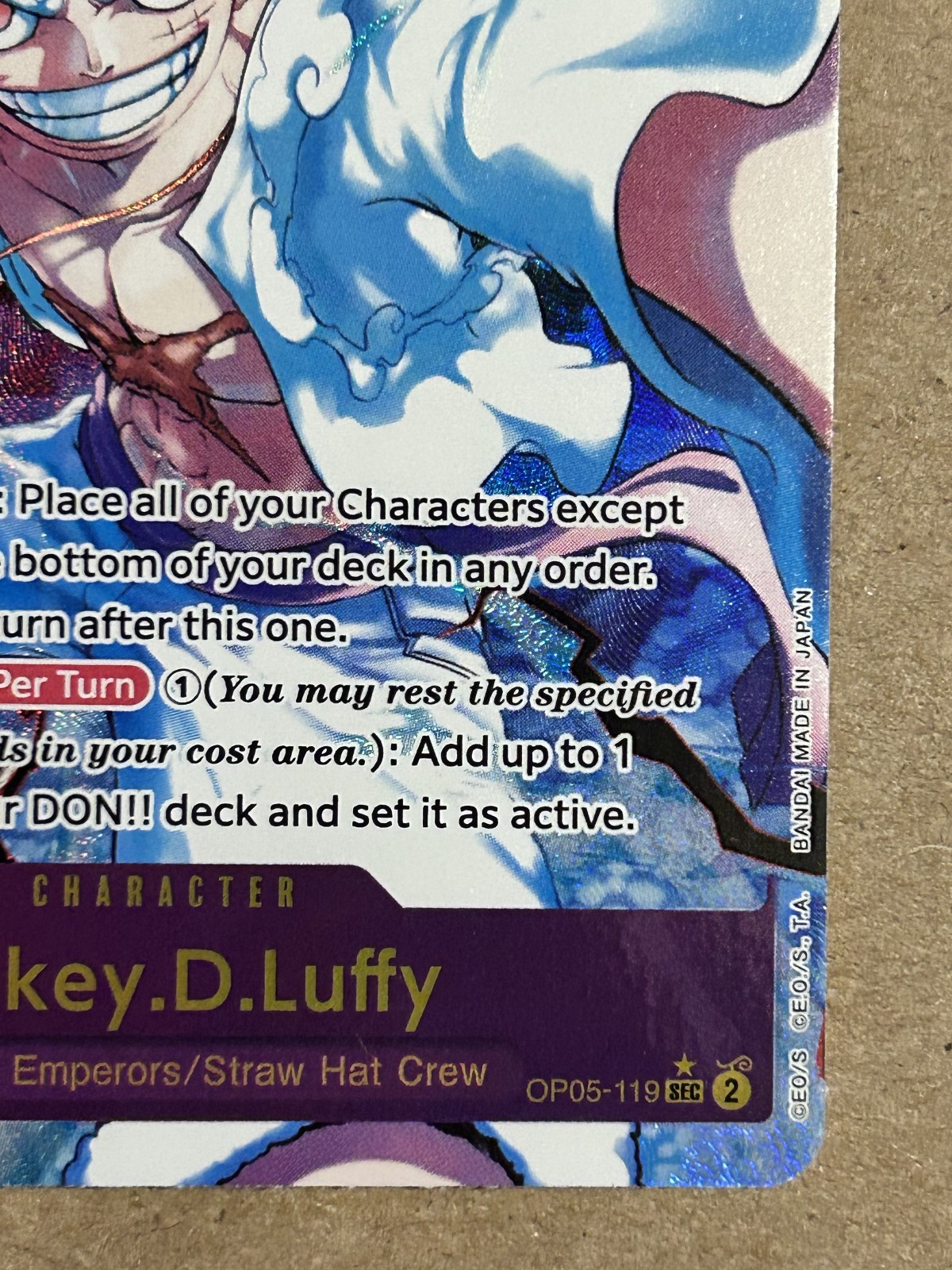 Monkey.D.Luffy (OP05-119) (Alternate Art) English PRB01 One Piece NM