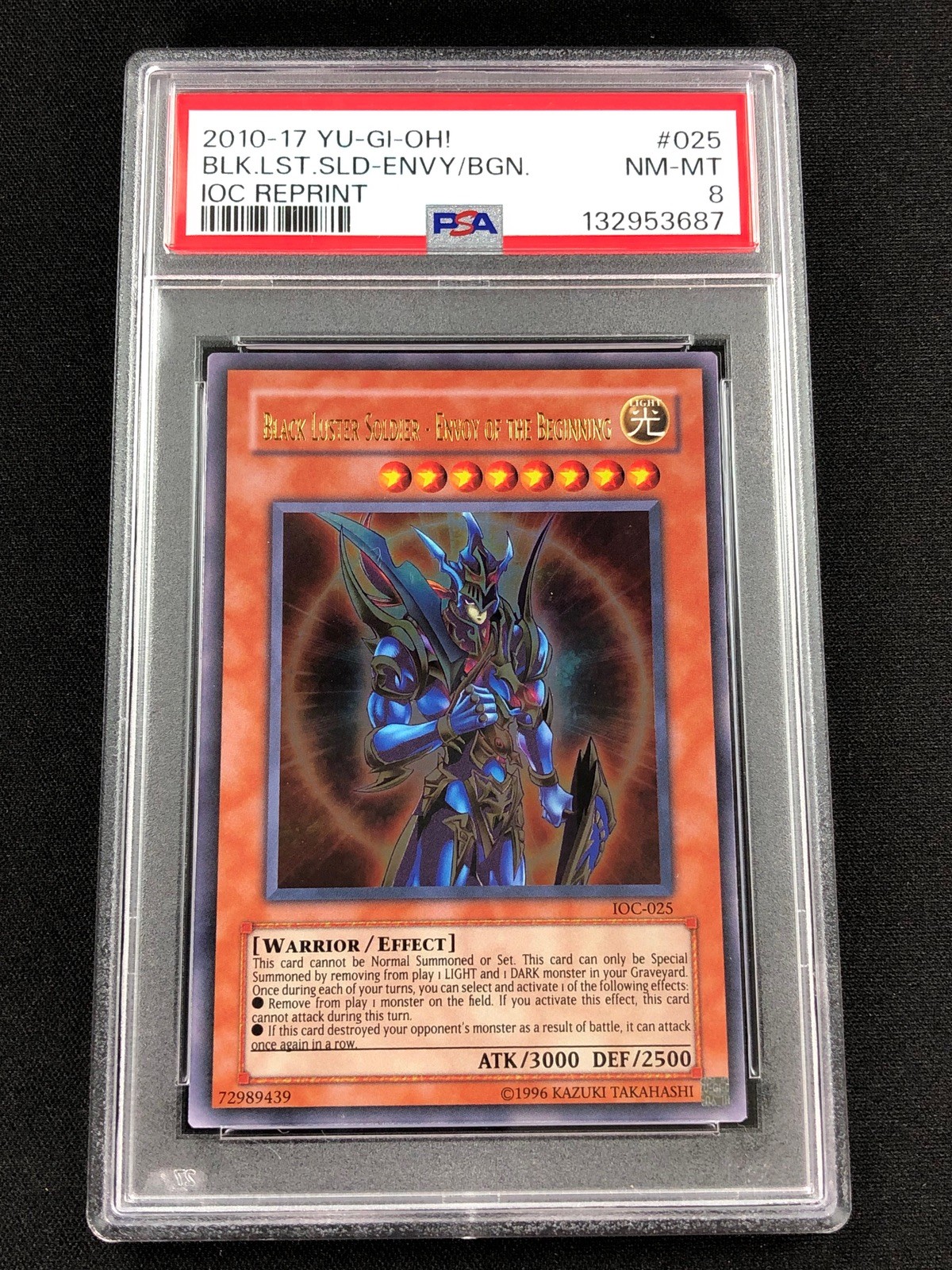Yugioh 2010 Black Luster Soldier Envoy Of The Beginning IOC-025 PSA 8 Ultra Rare