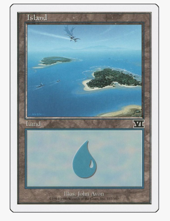 Island 337 (John Avon) | MTG 6ED | Sixth Edition Basic Land Mana | LP