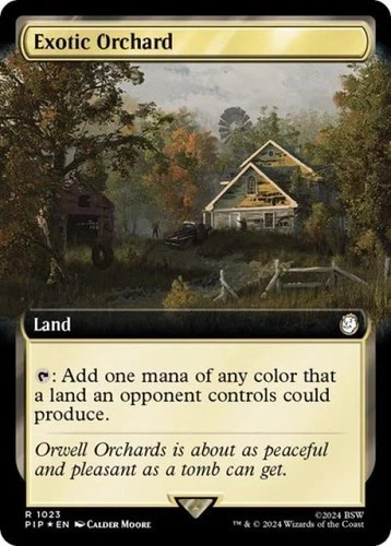 Exotic Orchard (Extended Art) (Surge Foil) -Foil Near Mint MTG 1023