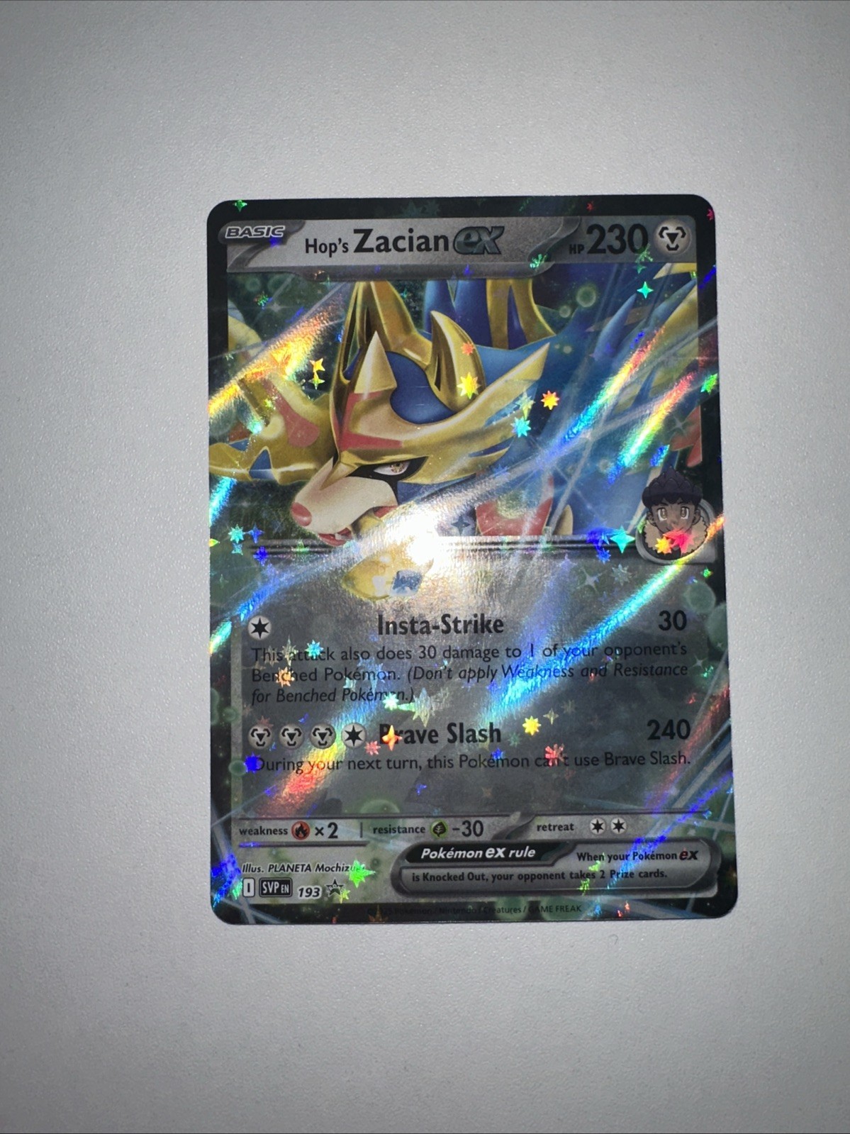 Hop’s Zacian ex SVP193 Sv: Scarlet & Violet Promo Cards Holo