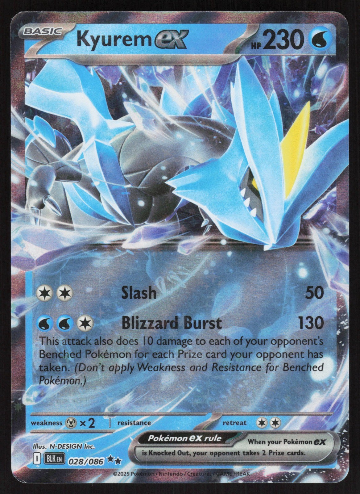 Kyurem ex Holo SV: Black Bolt 028/086 NM N-DESIGN Inc