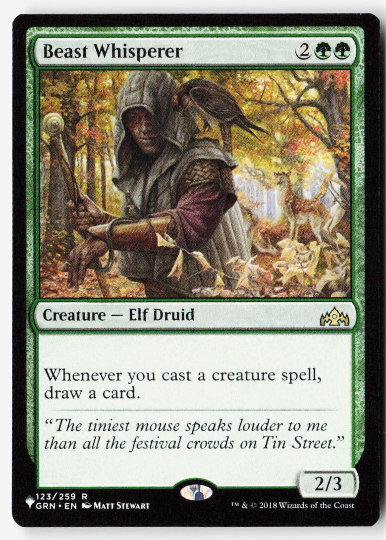 Beast Whisperer Rare – GRN 123 EN NM Magic