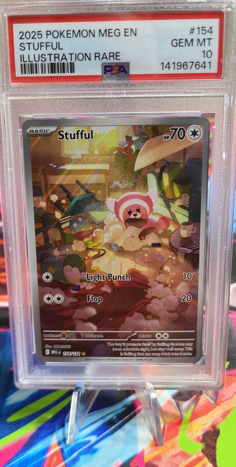 Stufful 154/132 Me01: Mega Evolution Holo – Psa 10 – With A Low Pop 763