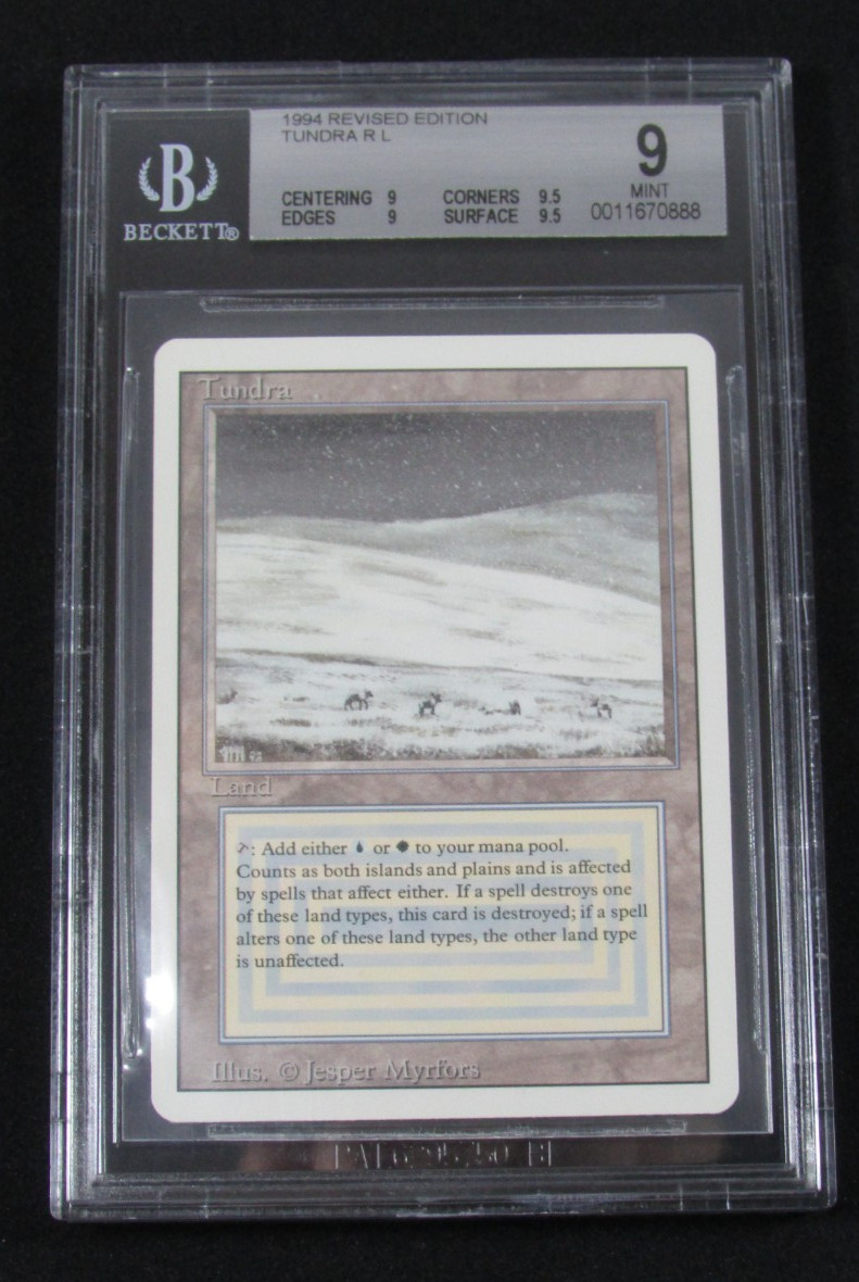 MTG 3RD ED REVISED TUNDRA BGS 9 MINT DUAL LAND RARE CARD 9/9.5/9/9.5