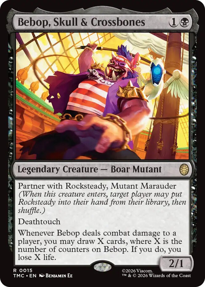 x1 Bebop, Skull & Crossbones R MTG Commander: Teenage Mutant Ninja Turtles M/NM,