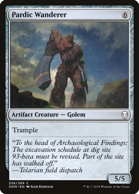Pardic Wanderer 226 DOM Dominaria MTG Trample Common Golem Kieryluk 2018 NM