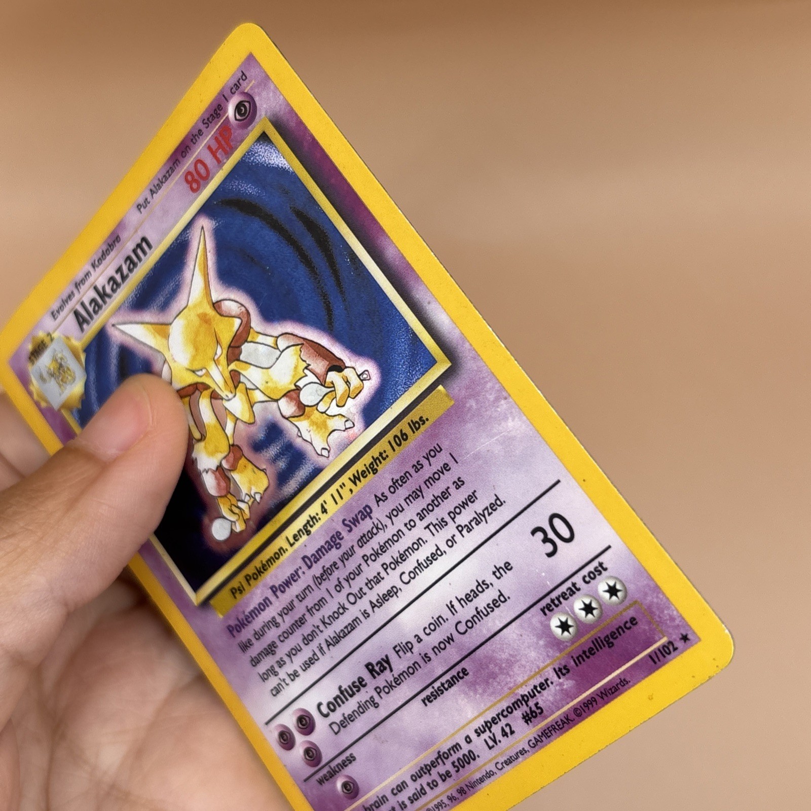 Alakazam 001/102 Base Set Holo HP