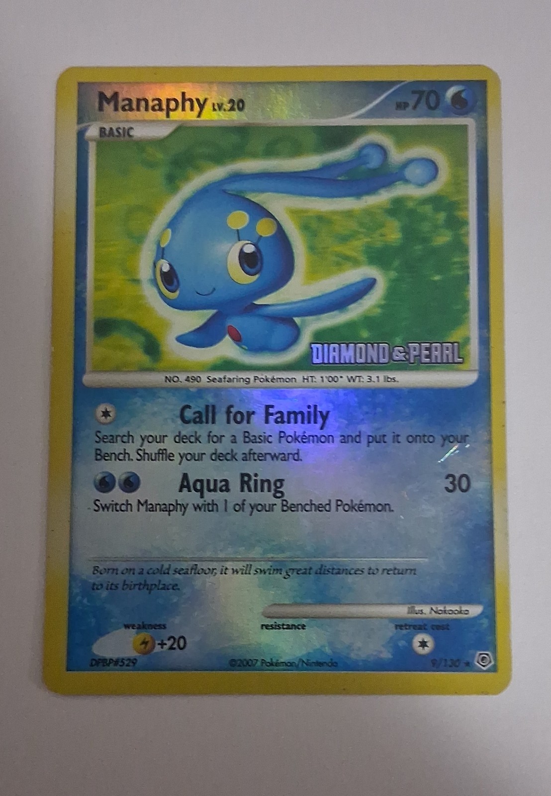 Manaphy – [Diamond & Pearl] 9/130 Burger King Reverse Holo