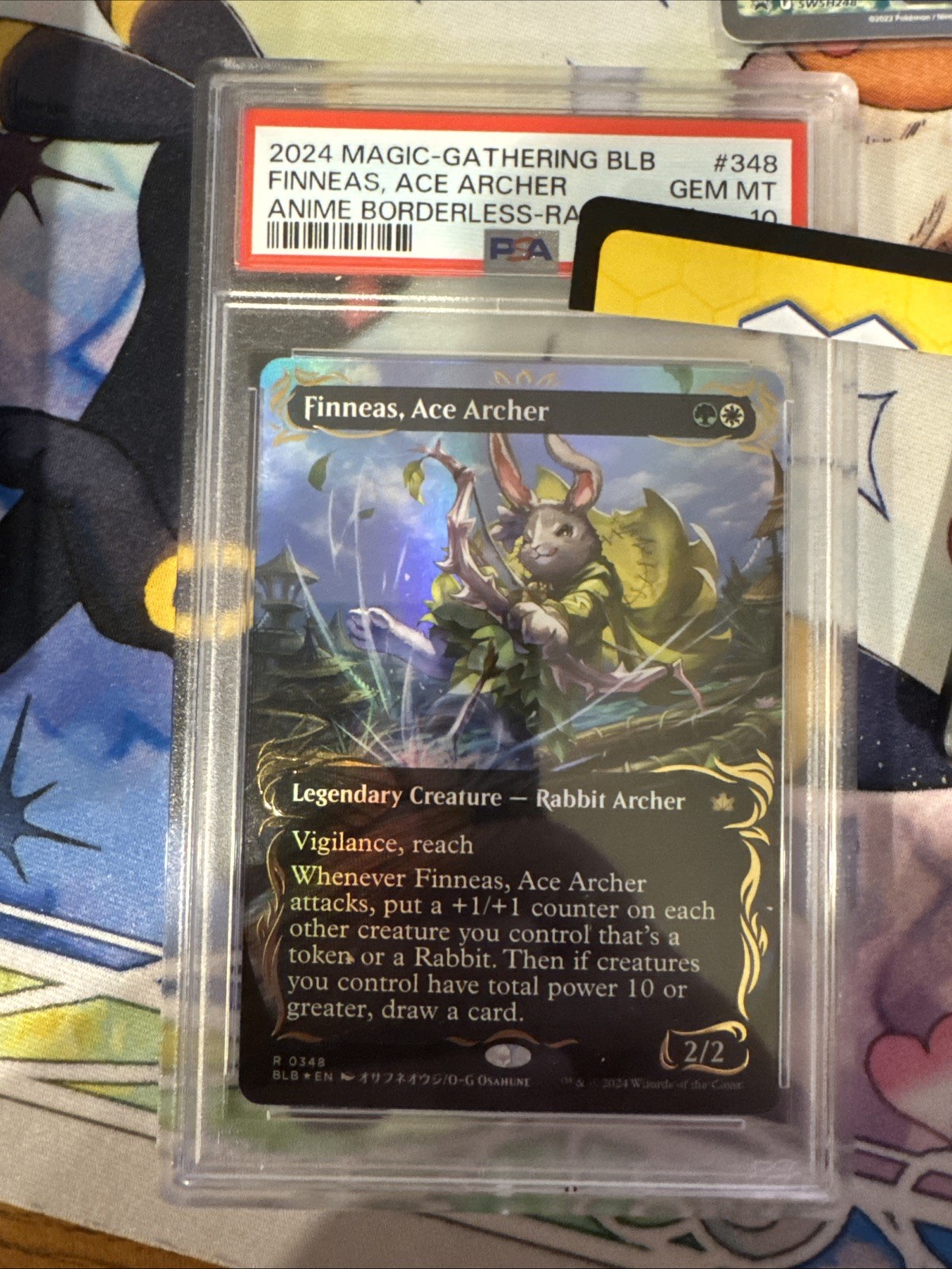 2024 MAGIC THE GATHERING FINNEAS, ACE ARCHER BORDERLESS RAISED FOIL #348 PSA 10