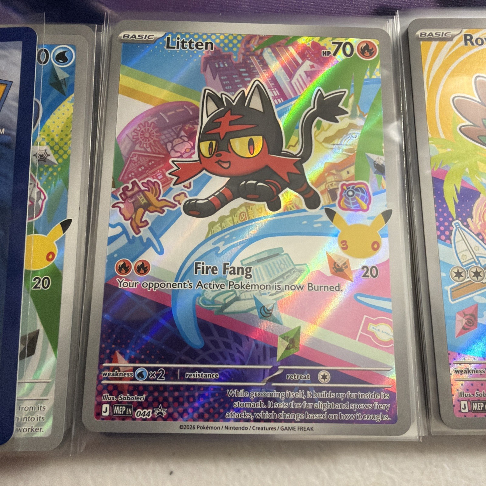 Pokemon First Partner Illustration Collection Series 1 Alolan Starters Promo Set