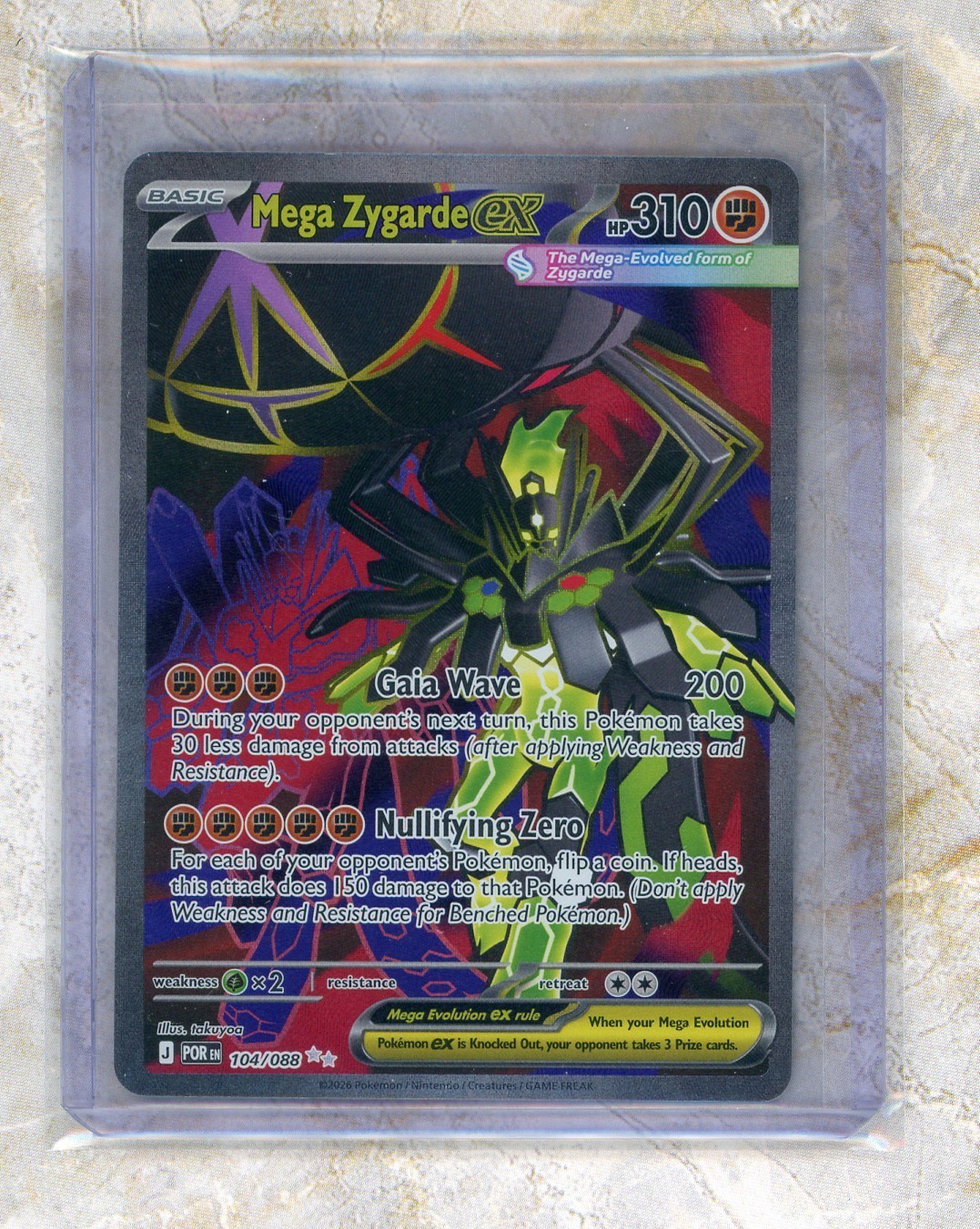 2026 Pokemon POR EN-Perfect Order #104/088 Mega Zygarde ex UR