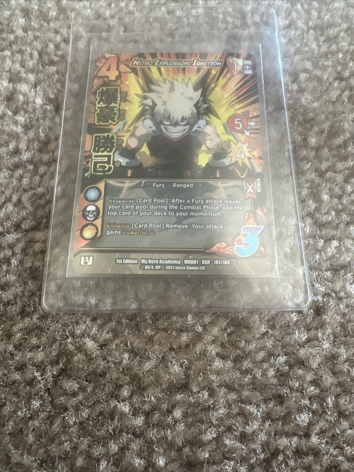 My Hero Academia CCG Nitro Explosion: Ignition XSR 181/180 1st Edition