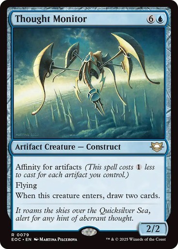 Thought Monitor NM Rare MTG Commander: Edge of Eternities Blue Artifact Regular