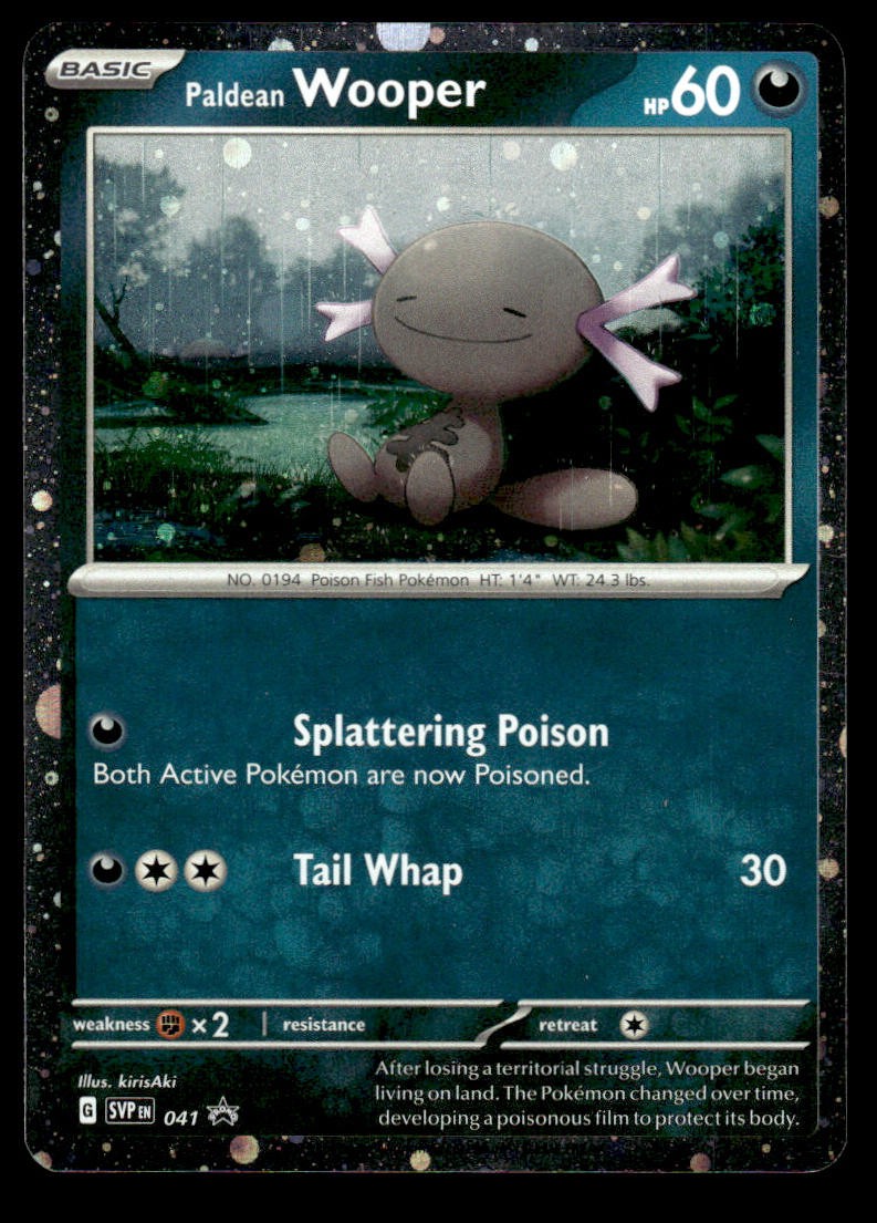 Paldean Wooper 041 Holo Promo Scarlet & Violet Promo Pokemon Cosmo Holo NM