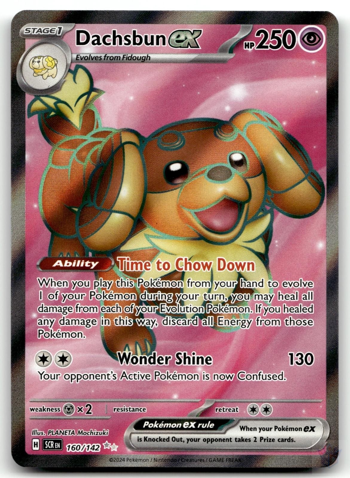 Dachsbun ex 160/142 Stellar Crown Ultra Rare Holo NM Pokemon Card