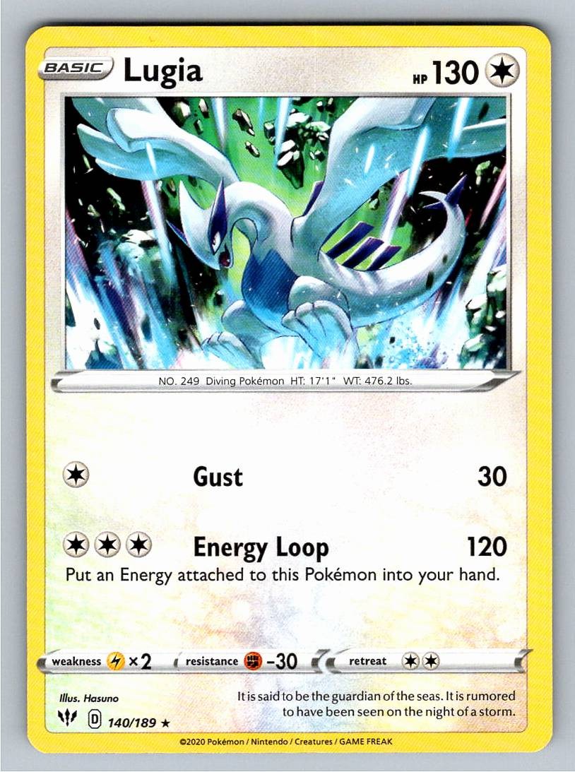 Lugia 140/189 Darkness Ablaze NM Pokemon