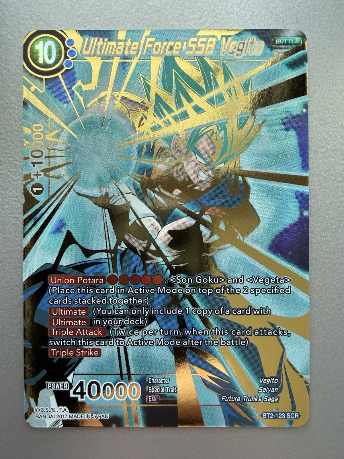 Dragon Ball Super Masters Ultimate Force SSB Vegito SCR BT2-123 Union Force