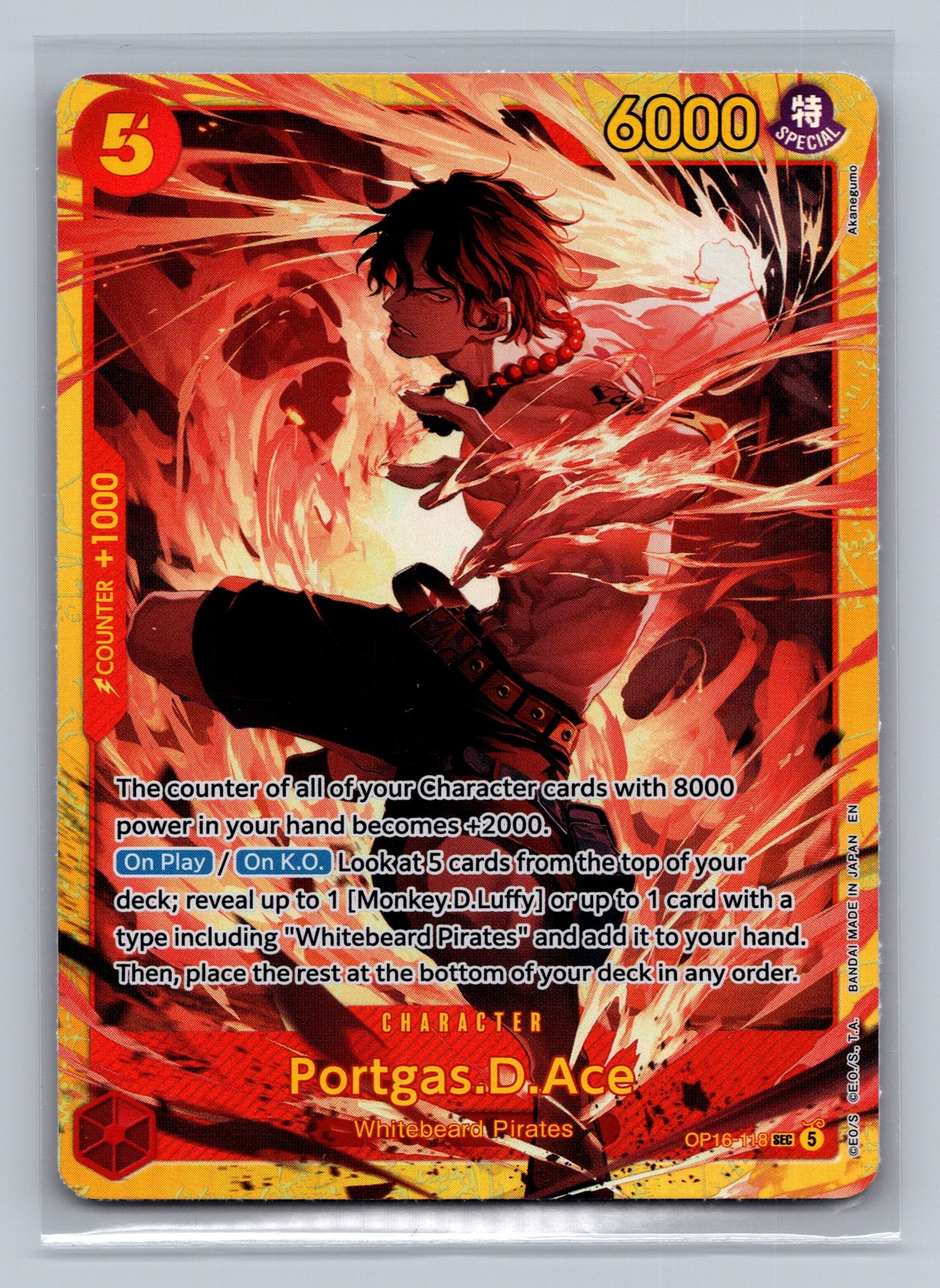 The Time of Battle #OP16-118 Portgas.D.Ace (118)