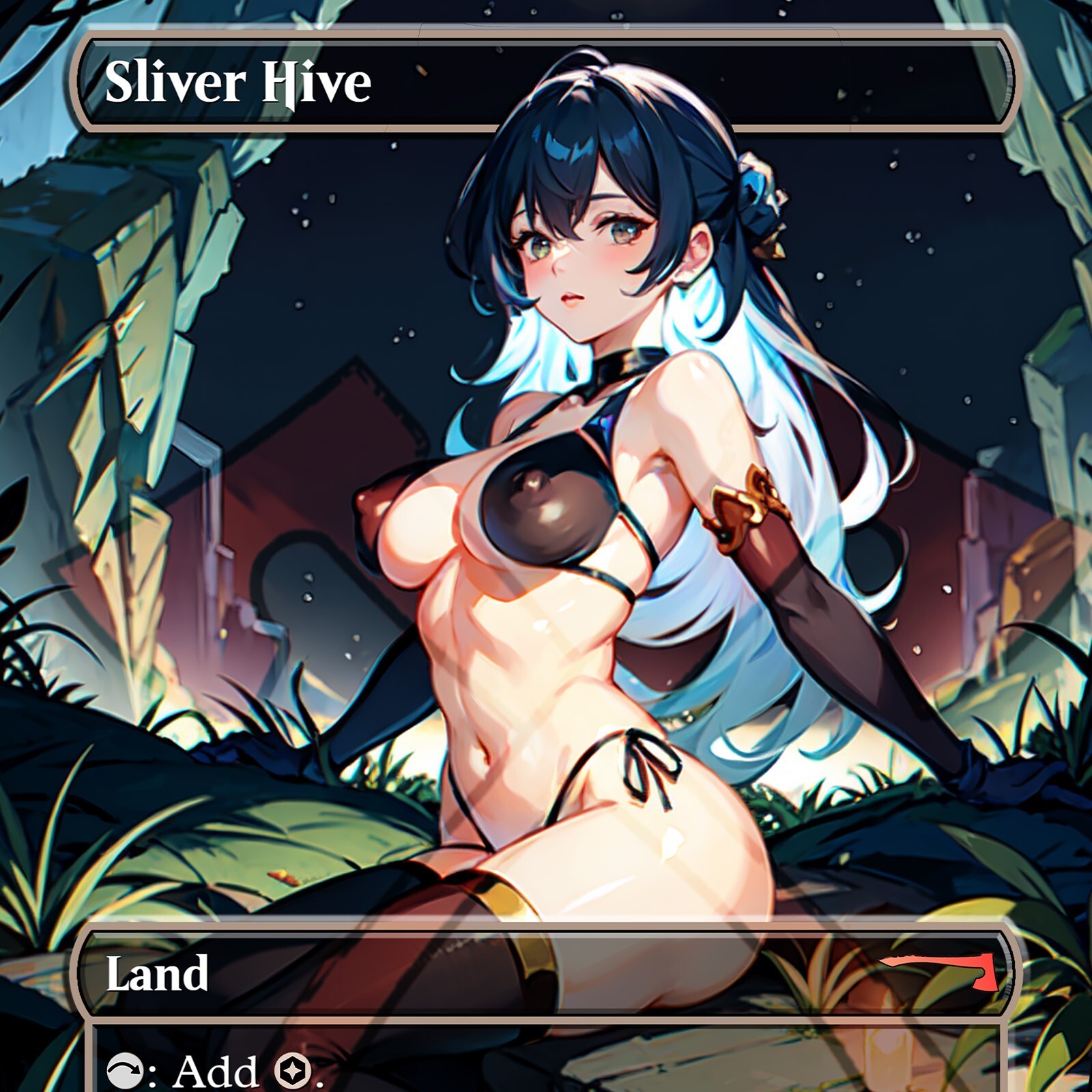 Sliver Hive RETIRED Anime Waifu Style Card For EDH and Playtest