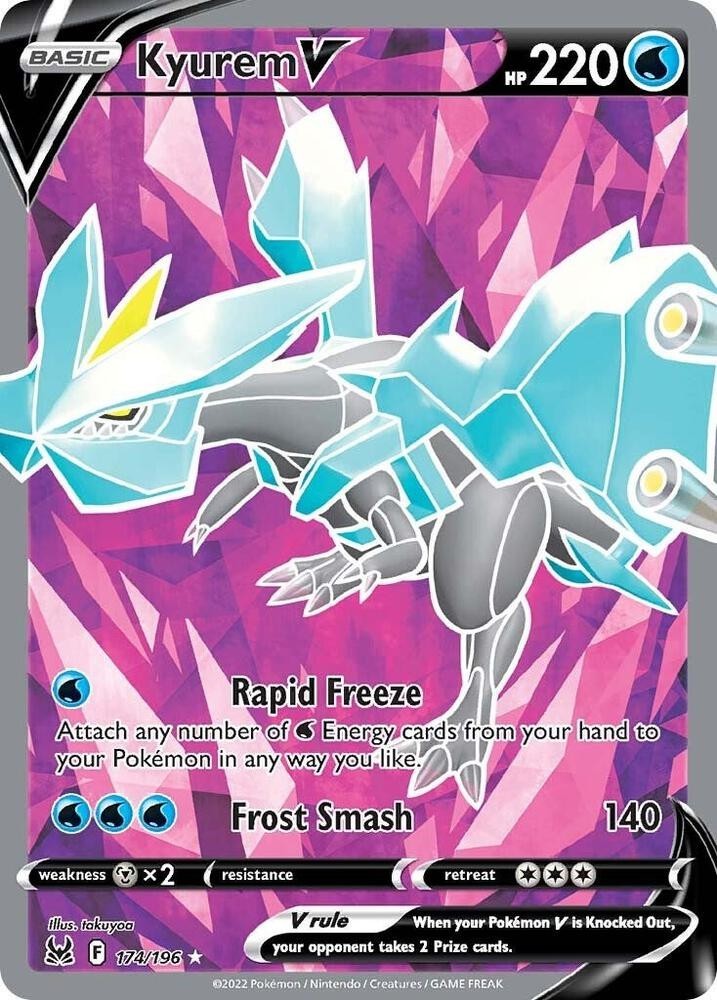 Pokemon Lost Origin Full Art Kyurem V 174/196 – Near Mint (NM)
