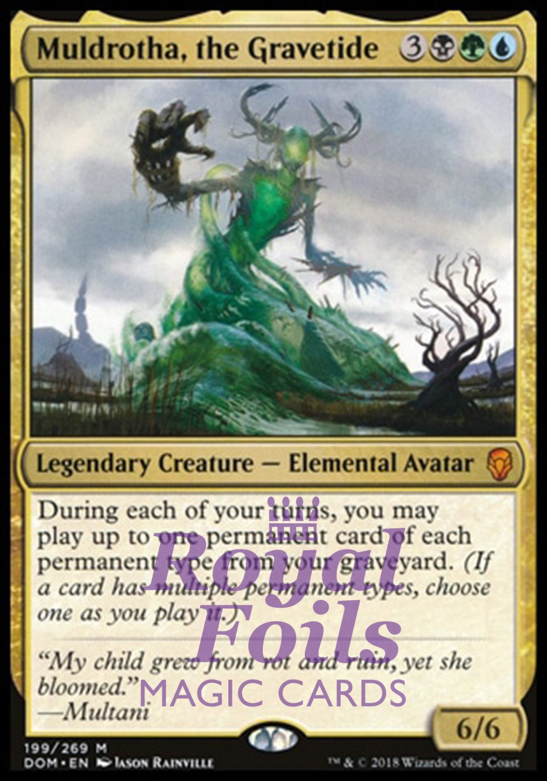 Muldrotha, the Gravetide 1x FOIL DOM MTG Dominaria Mythic MINT black green blue
