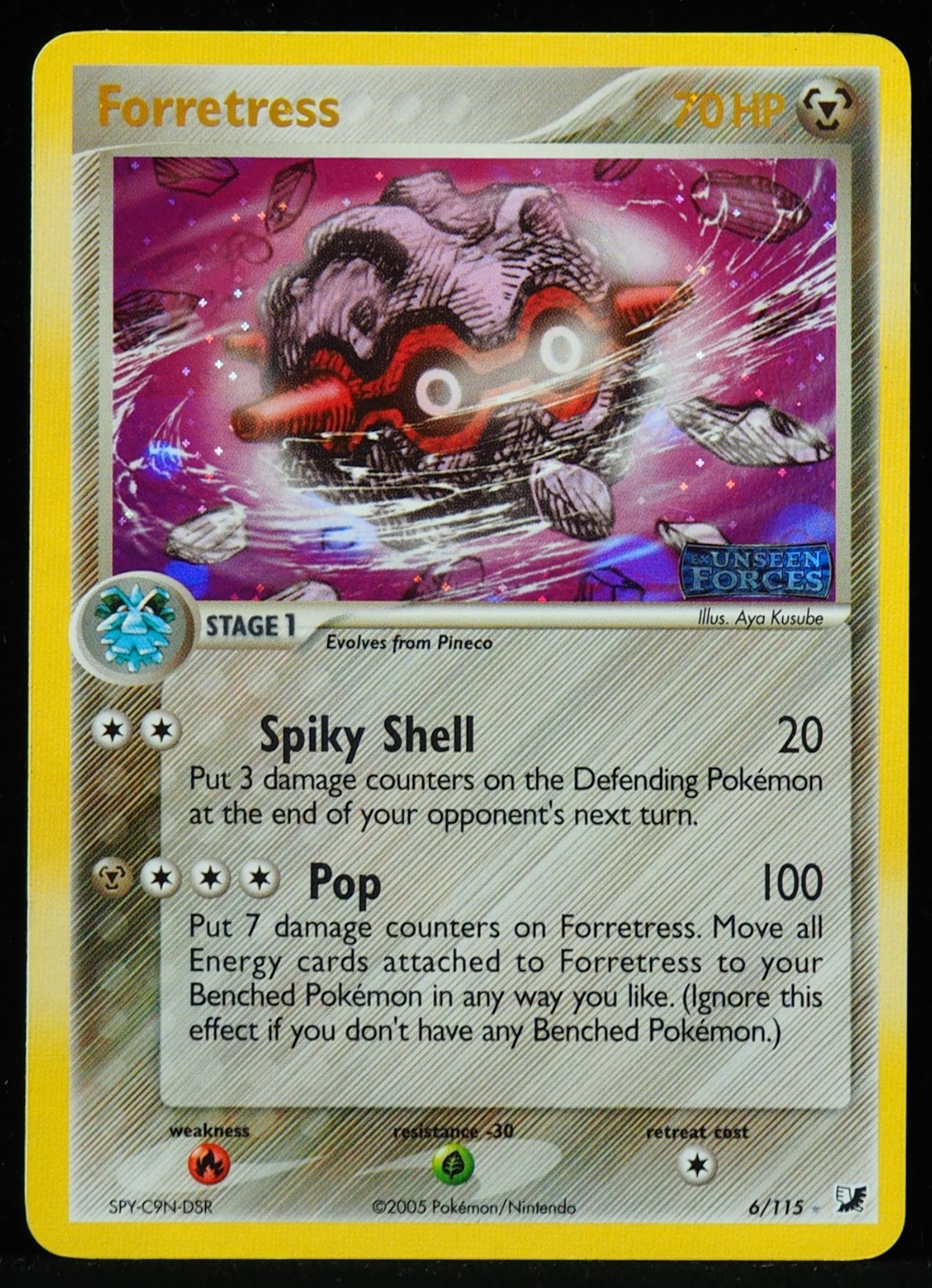 Forretress #6/115 Unseen Forces NM Pokemon Card