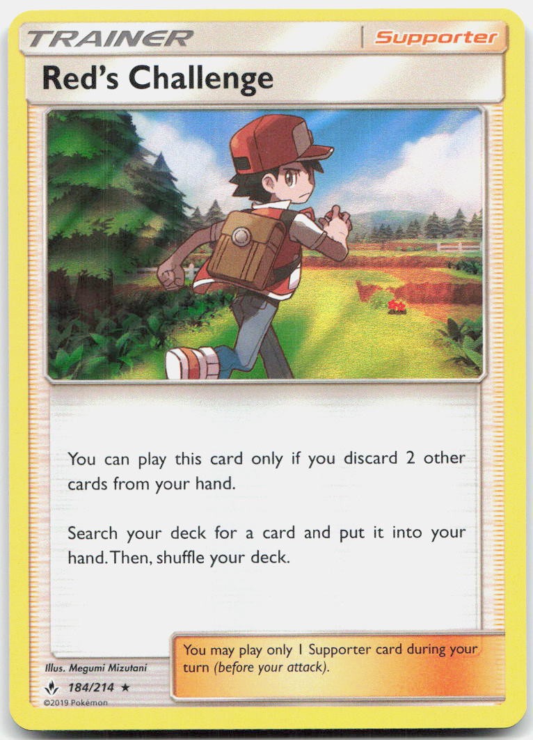 Red’s Challenge Holo Rare SM Unbroken Bonds 184/214 NM Megumi Mizutani