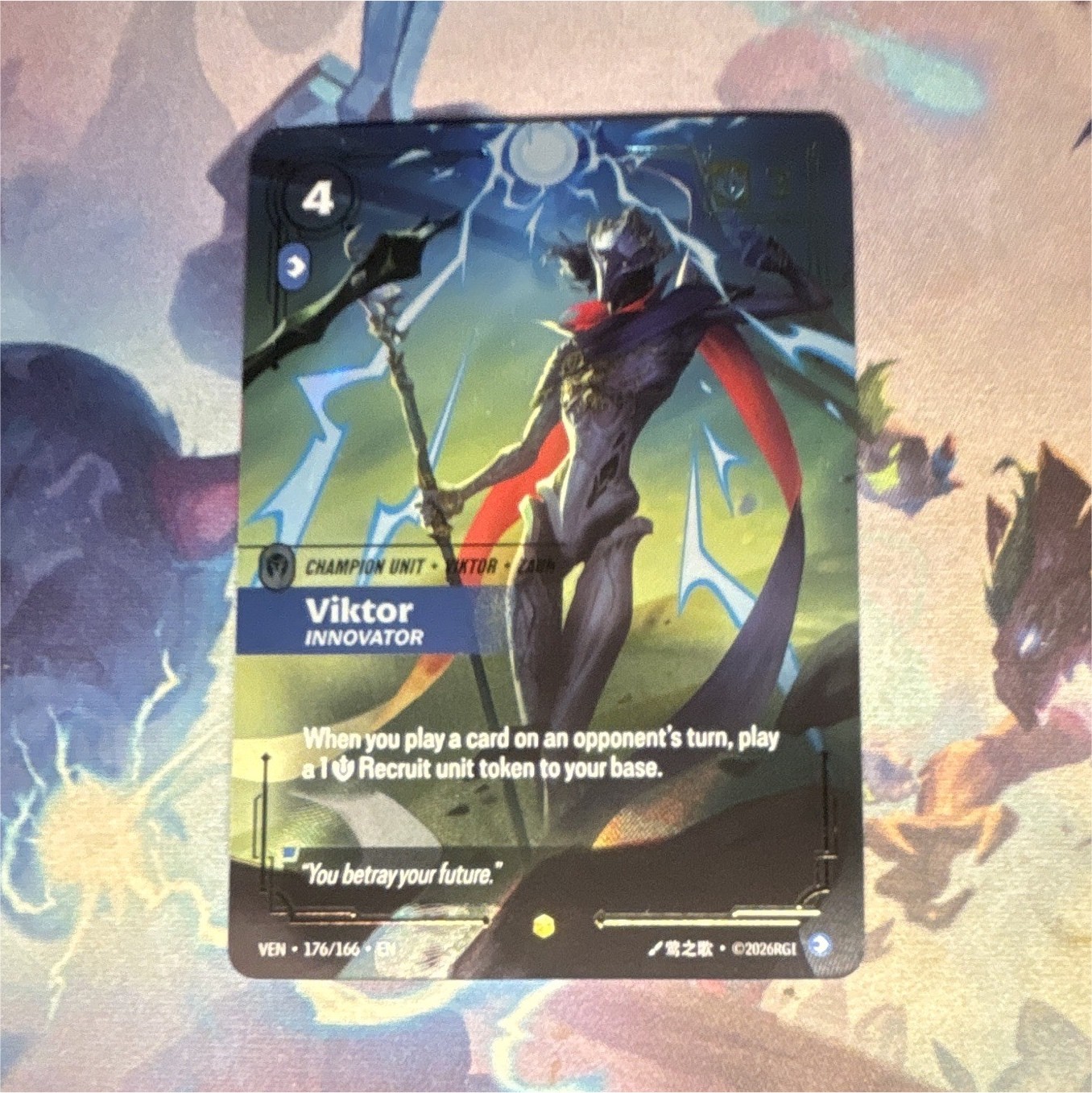 Riot Games Riftbound Viktor Innovator 176/166 Foil Alt Art Rare English